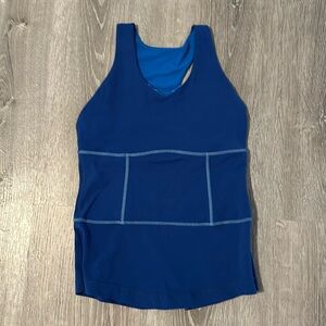 Lululemon 4 Cross Neck Racerback Sleeveless Workout Lounge Women’s Blue Tank Top